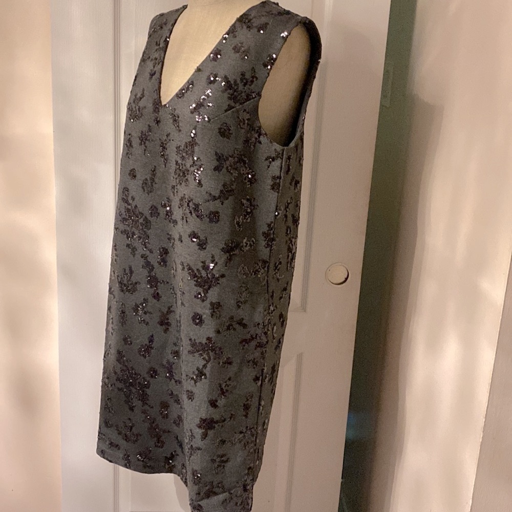 MaxMara Black Sequin Mini Dress L - Picture 8 of 14